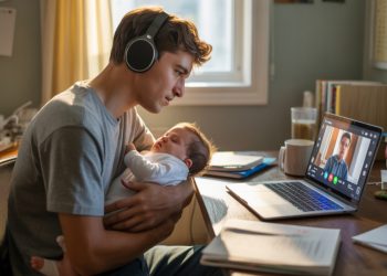 Man Babysat During An Online Class, Professor Claimed He Used The Baby To Cheat The System