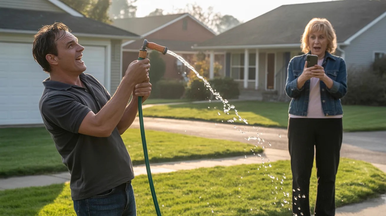 Neighbor Kept Filming Him Daily, He Responded With Over-The-Top “Sexy” Poses