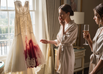 Bride Kicks Bridesmaid Out After She Spills Red Wine On Her Late Mother’s Wedding Dress