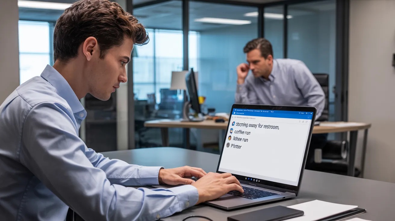 Boss Says “Don’t Disappear,” Employee Sends 9 Bathroom Updates In One Day