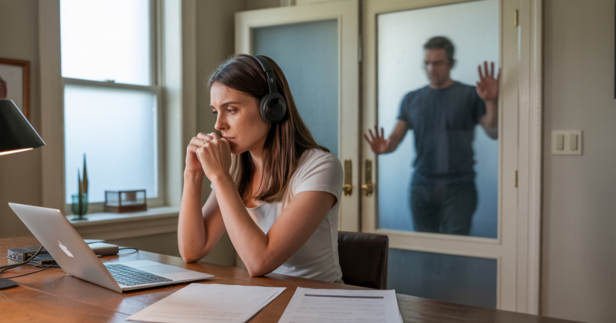 Husband Crashes Her Interviews, Then Gets Mad When She Locks Him Out