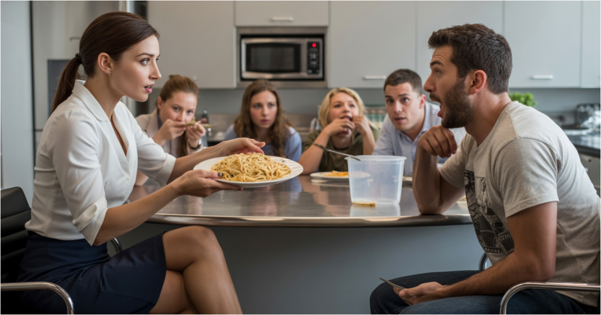 Woman Catches Lunch Thief Red-Handed And Publicly Calls Him Out