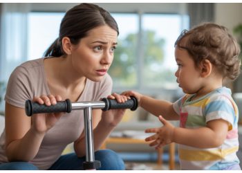 Mom Cuts Off Dad After He Puts Risqué Image on Toddler’s Scooter