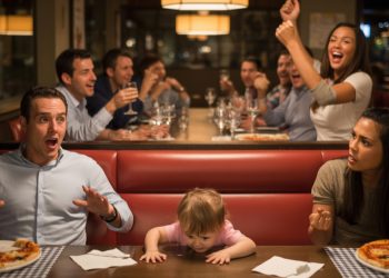 Man Snaps At Kid Crawling Under His Table, Mom Calls Him “Mean” For Ruining Pizza Night
