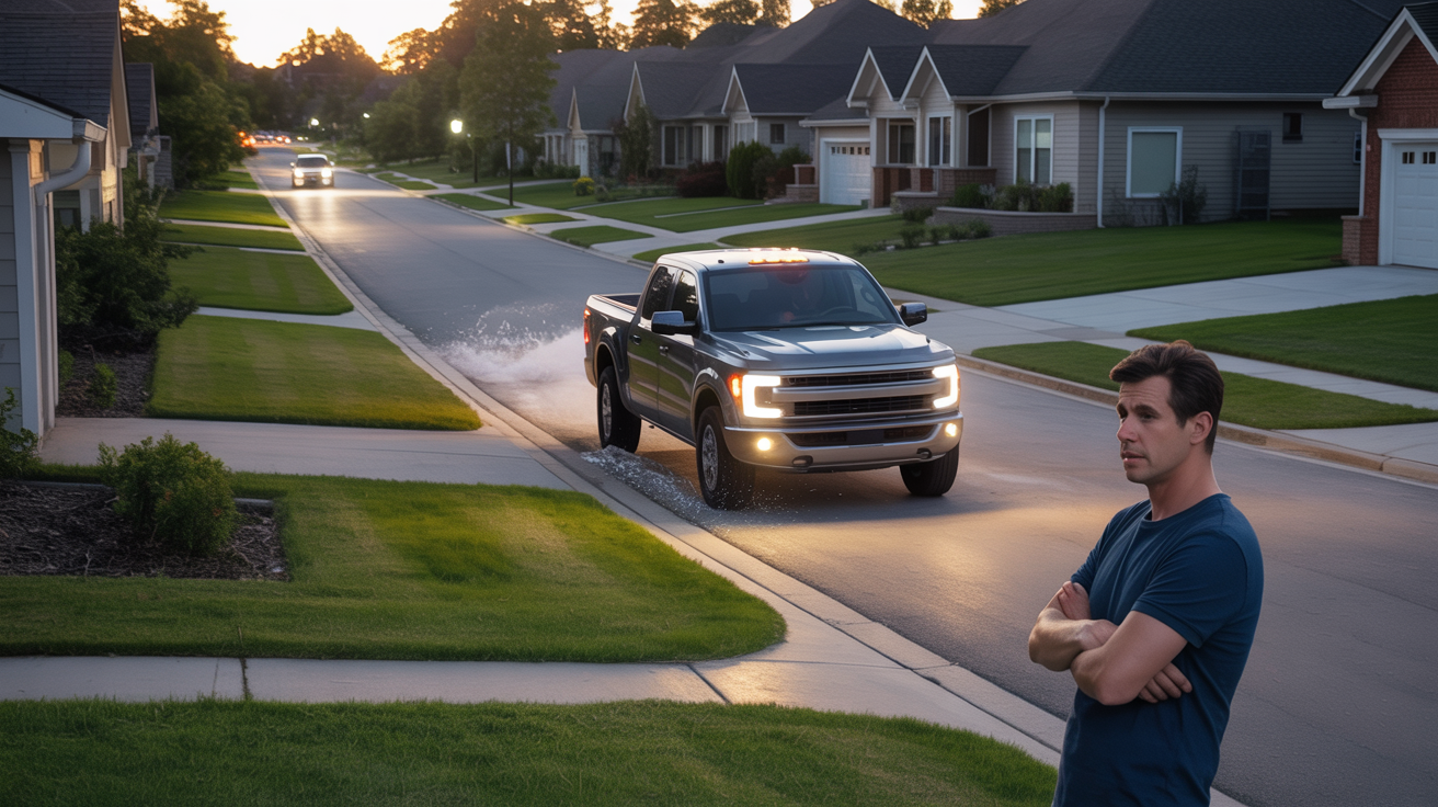 Loud Truck Driver Annoys Neighbor, Petty Revenge Takes a Noisy Turn