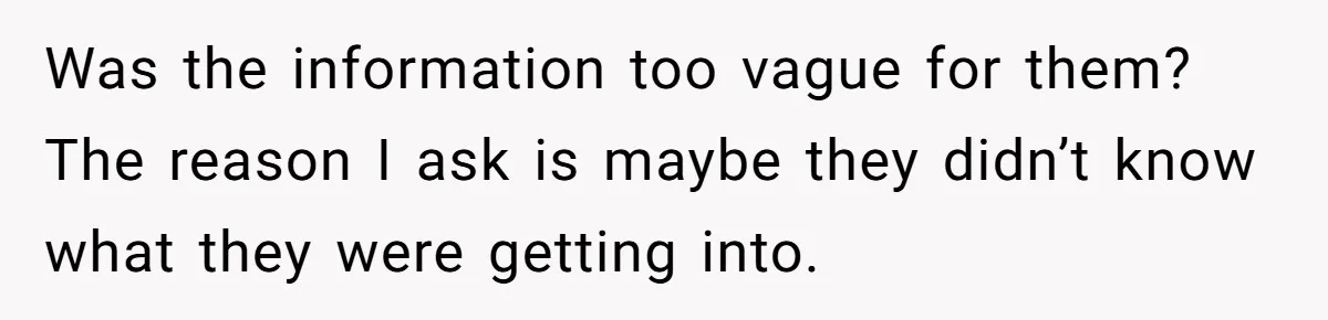 Group Laughs At Training Plan, Then Blames Him When It Falls Apart Was the information too vague for them? The reason I ask is maybe they didn’t know what they were getting into.