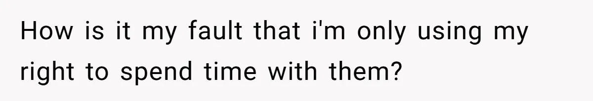 Mother Refuses To Swap Custody Week, Blocks Ex From Taking Kids To Disneyland And Turns Them Against Her How is it my fault that i'm only using my right to spend time with them?