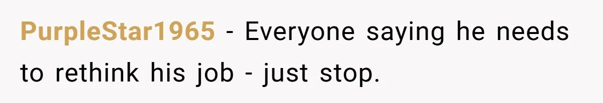 Tired Pediatric Hospice Nurse Faces Domestic Conflict Over His Need for Daily Meditation PurpleStar1965 - Everyone saying he needs to rethink his job - just stop.
