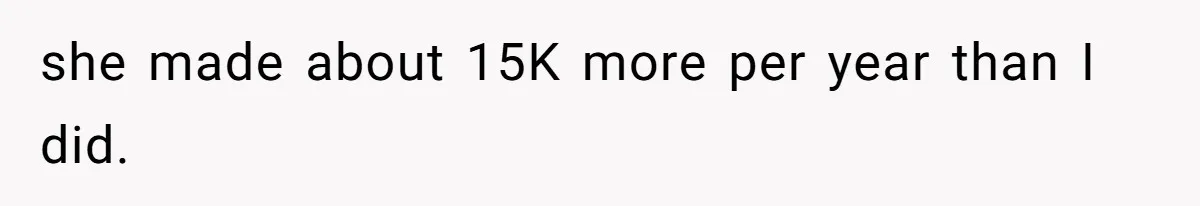 Man Refuses To Share His High Salary With Wife After She Once Insisted On Separate Finances When She Earned More she made about 15K more per year than I did.