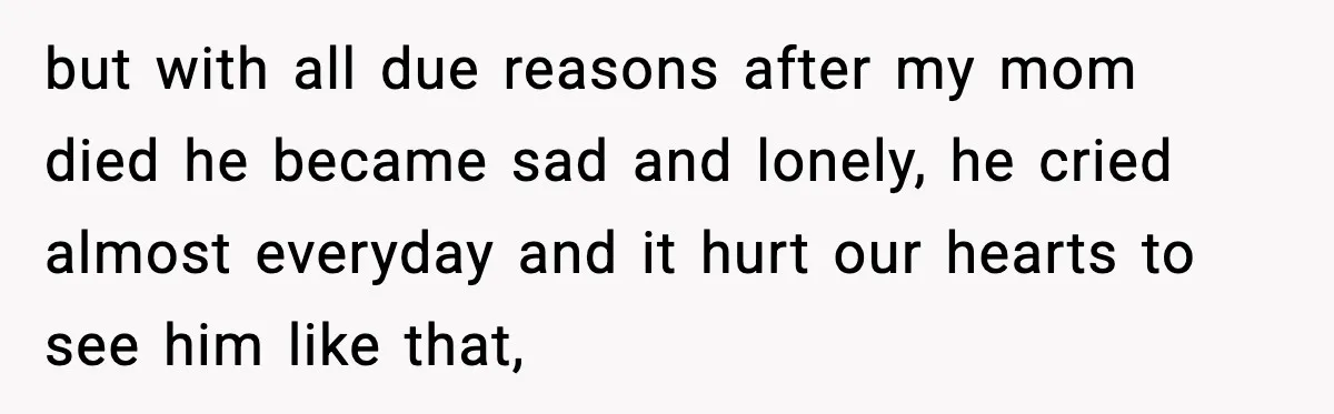 Neighbor Ignores Repeated Requests and Loses His Car to a Tow Truck but with all due reasons after my mom died he became sad and lonely, he cried almost everyday and it hurt our hearts to see him like that,
