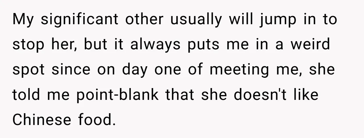 DIL Gets Tired Of MIL’s Guilt-Tripping Over Food, Her Clever Payback Leaves MIL Speechless My significant other usually will jump in to stop her, but it always puts me in a weird spot since on day one of meeting me, she told me point-blank...