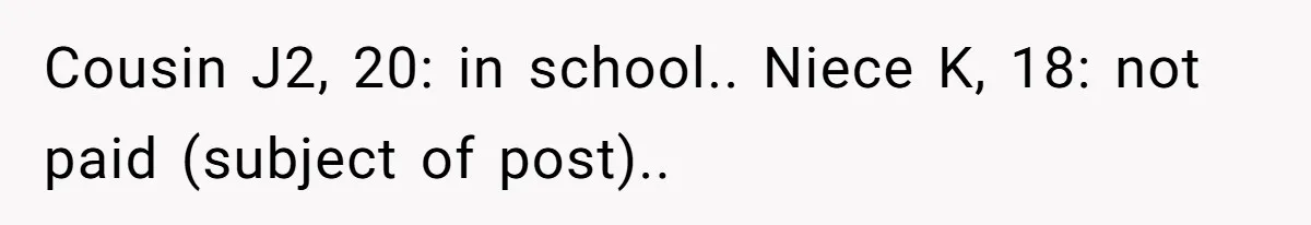 Executor Refuses To Release Grandma’s College Fund To Niece After She Fails To Meet GPA Requirement Cousin J2, 20: in school.. Niece K, 18: not paid (subject of post)..
