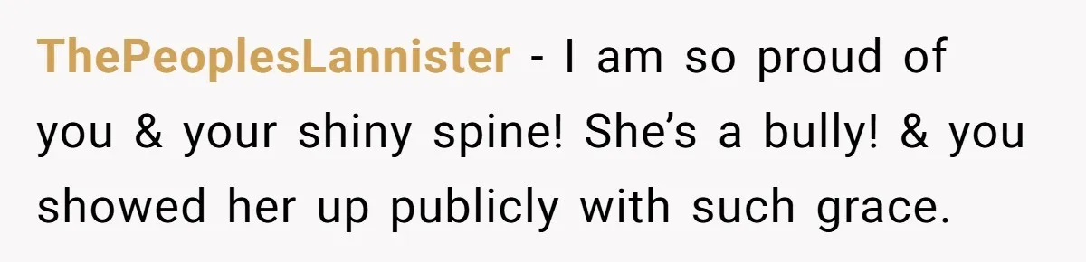 Why a Grieving Mother-in-Law Could Not Handle Her Daughter-in-Law’s Amazing Health Transformation ThePeoplesLannister − I am so proud of you & your shiny spine! She’s a bully! & you showed her up publicly with such grace.