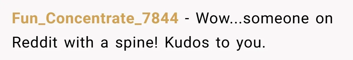 Fun_Concentrate_7844 − Wow...someone on Reddit with a spine! Kudos to you.