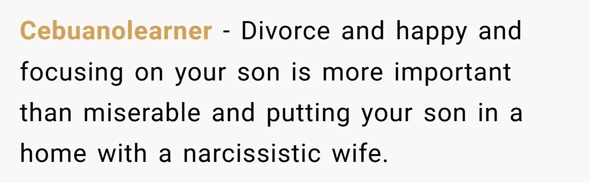 The Party Favor Fiasco: Dad Steps Up When Mom Wants to Give Out Live Fish Again Cebuanolearner − Divorce and happy and focusing on your son is more important than miserable and putting your son in a home with a narcissistic wife.
