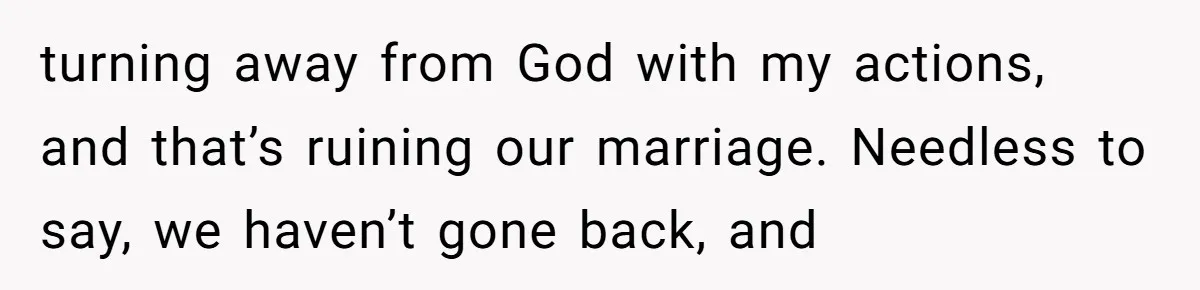 The Party Favor Fiasco: Dad Steps Up When Mom Wants to Give Out Live Fish Again turning away from God with my actions, and that’s ruining our marriage. Needless to say, we haven’t gone back, and