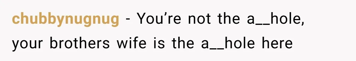 Woman Accommodates Vegan Diet, Gets Accused Of Starving Her Future SIL Anyway chubbynugnug − You’re not the a__hole, your brothers wife is the a__hole here
