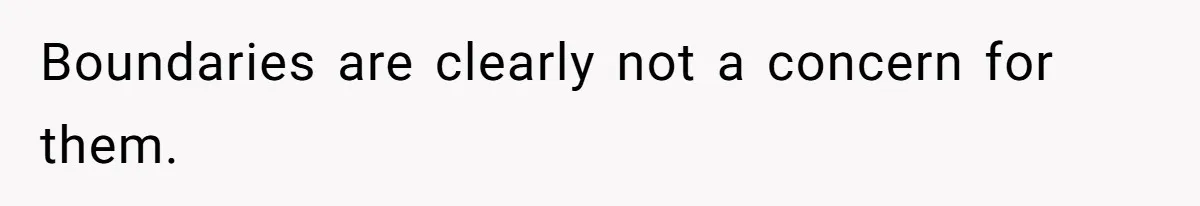 Boundaries are clearly not a concern for them.