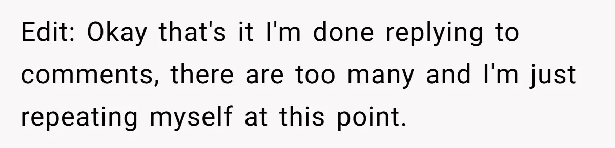 Man Blocks His Father From Seeing His Dying Wife After He Left Her For Another Woman Edit: Okay that's it I'm done replying to comments, there are too many and I'm just repeating myself at this point.