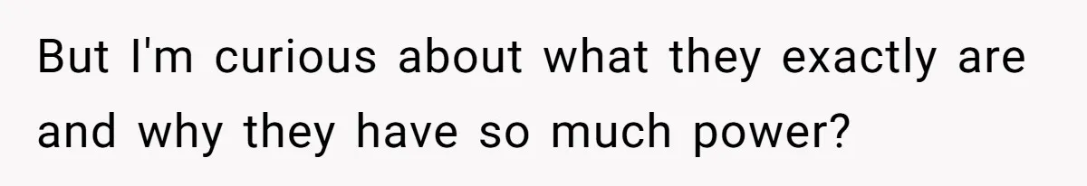 But I'm curious about what they exactly are and why they have so much power?