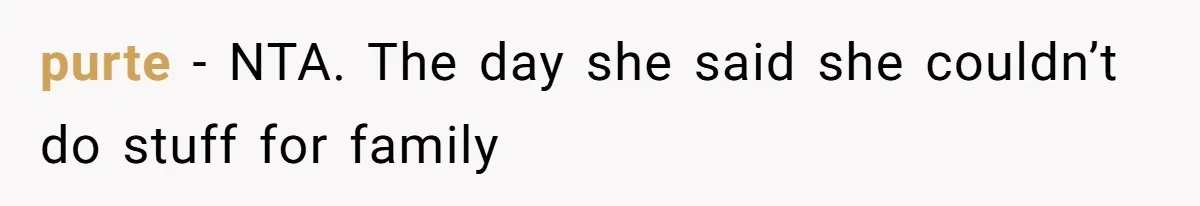 Woman Removes Sister From Wedding After She Refuses To Plan It For Free Despite Years Of Free Accounting Help purte − NTA. The day she said she couldn’t do stuff for family