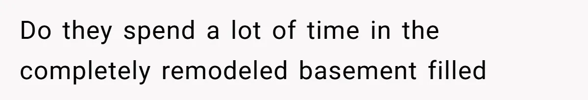 Do they spend a lot of time in the completely remodeled basement filled