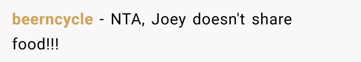 beerncycle − NTA, Joey doesn't share food!!!