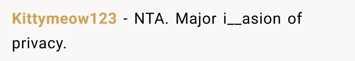 Kittymeow123 − NTA. Major i__asion of privacy.