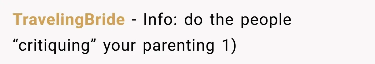 Man Bans Family From Meeting Newborn After They Criticize His Wife’s Parenting TravelingBride − Info: do the people “critiquing” your parenting 1)