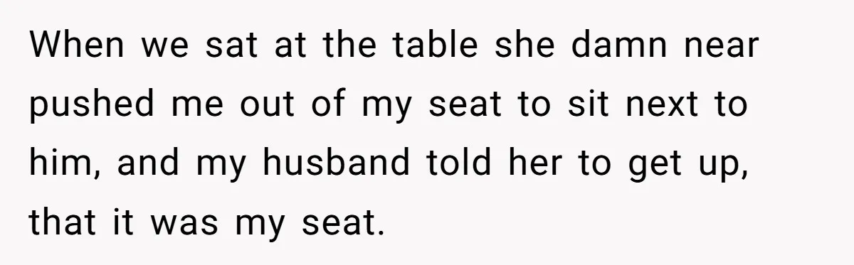 Wife Snapped After Husband Gave His Number To A Flirty Colleague When we sat at the table she damn near pushed me out of my seat to sit next to him, and my husband told her to get up, that it...