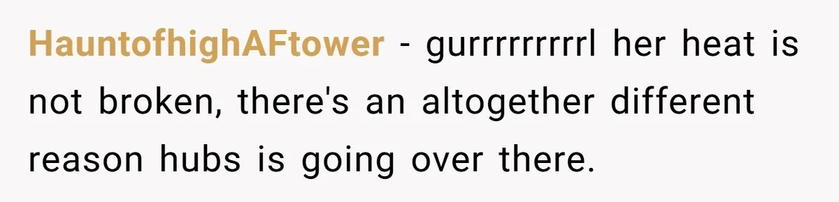Wife Snapped After Husband Gave His Number To A Flirty Colleague HauntofhighAFtower − gurrrrrrrrrl her heat is not broken, there's an altogether different reason hubs is going over there.