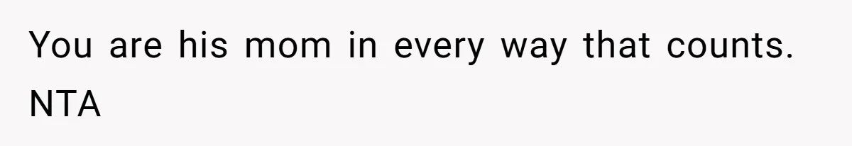 Aunt Lets Nephew Call Her Mom After His Own Parents “Got Rid” Of Him You are his mom in every way that counts. NTA