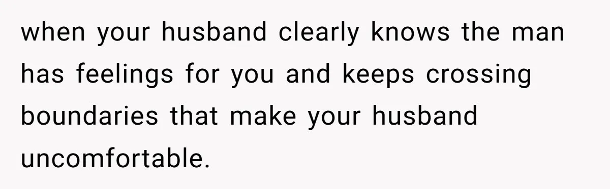 Wife Snapped After Husband Gave His Number To A Flirty Colleague when your husband clearly knows the man has feelings for you and keeps crossing boundaries that make your husband uncomfortable.