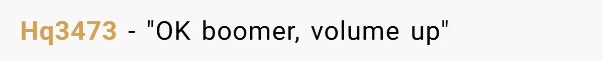 Hq3473 − "OK boomer, volume up"