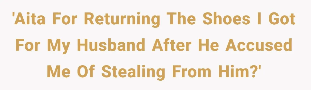'AITA for returning the shoes I got for my husband after he accused me of stealing from him?'