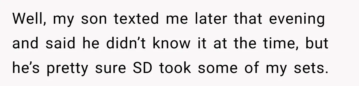 Man Sues Ex and Her Boyfriend After They Steal And Glue His Rare LEGO Sets Well, my son texted me later that evening and said he didn’t know it at the time, but he’s pretty sure SD took some of my sets.
