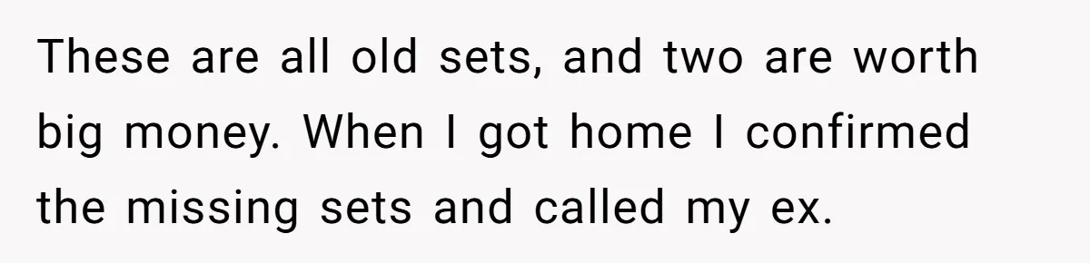 Man Sues Ex and Her Boyfriend After They Steal And Glue His Rare LEGO Sets These are all old sets, and two are worth big money. When I got home I confirmed the missing sets and called my ex.