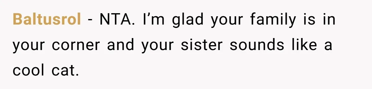 Deaf Teen And Her Sister Found A Brutal Way To Shut An Aunt Down Baltusrol − NTA. I’m glad your family is in your corner and your sister sounds like a cool cat.