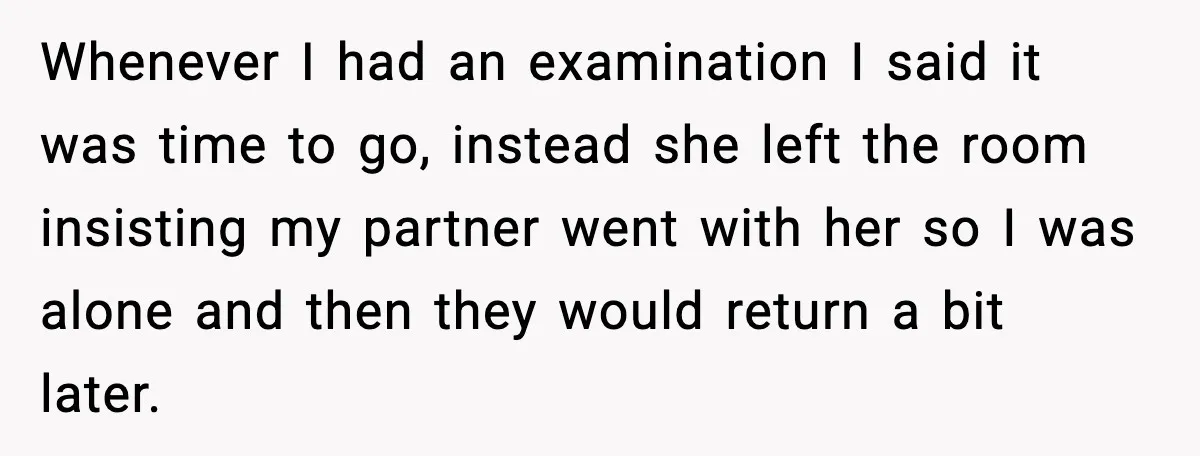 MIL Storms Delivery Room Repeatedly And New Mom Calls Birth Traumatic Whenever I had an examination I said it was time to go, instead she left the room insisting my partner went with her so I was alone and then they...