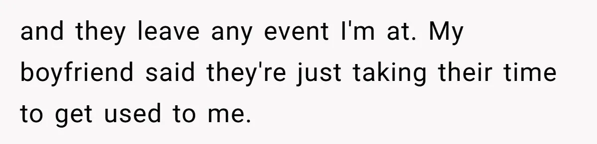 Doctor’s Inner Circle Mocks His Girlfriend’s Outfit And Degree, Then Claims “Medical Stuff” To Get Her To Leave and they leave any event I'm at. My boyfriend said they're just taking their time to get used to me.