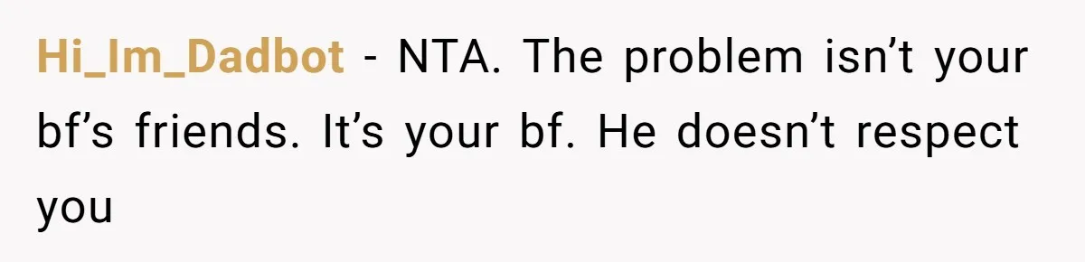 Doctor’s Inner Circle Mocks His Girlfriend’s Outfit And Degree, Then Claims “Medical Stuff” To Get Her To Leave Hi_Im_Dadbot − NTA. The problem isn’t your bf’s friends. It’s your bf. He doesn’t respect you