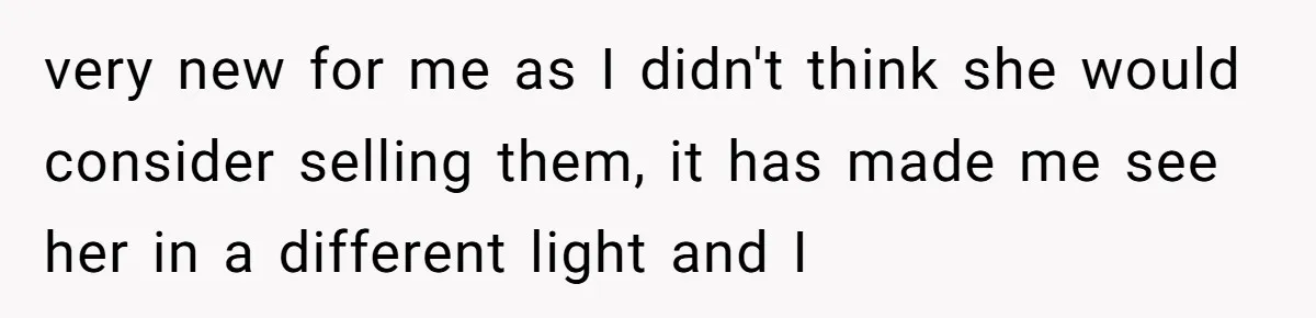 The Weight of Tradition: Can a Relationship Survive This Cultural Conflict Over Business? very new for me as I didn't think she would consider selling them, it has made me see her in a different light and I