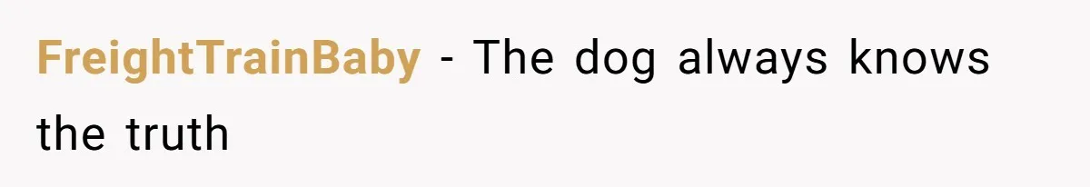 FreightTrainBaby − The dog always knows the truth
