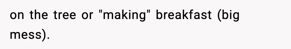 Husband Ruins Stepson’s Birthday Cake With Elf Prank, Then Blamed Wife For Throwing Elf Away on the tree or "making" breakfast (big mess).
