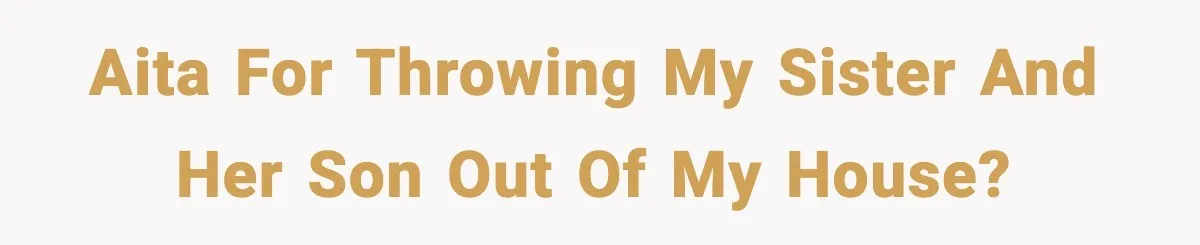 Sister Says “Kids Need A Mom” At Late Wife’s Son’s Birthday, Brother Kicks Her And Nephew Out Of House AITA for throwing my sister and her son out of my house?