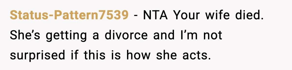Sister Says “Kids Need A Mom” At Late Wife’s Son’s Birthday, Brother Kicks Her And Nephew Out Of House Status-Pattern7539 − NTA Your wife died. She’s getting a divorce and I’m not surprised if this is how she acts.
