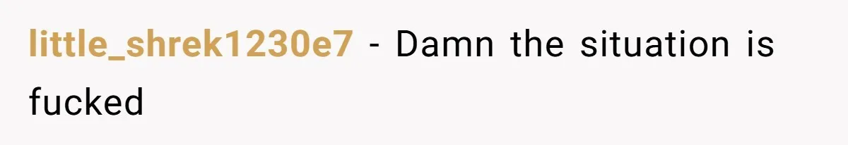 little_shrek1230e7 − Damn the situation is fucked