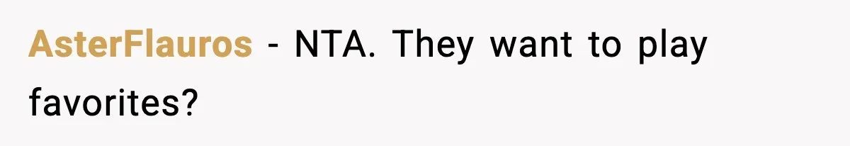 AsterFlauros − NTA. They want to play favorites?