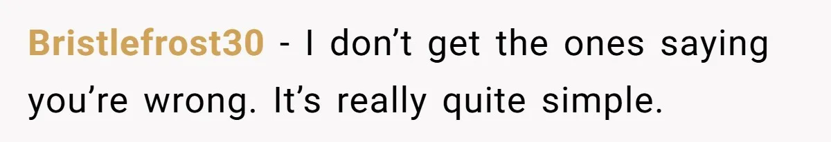 Bride Calls Mom Selfish For Keeping Grandma’s Handmade Wedding Dress Untouched Instead Of Letting Her Wear It Bristlefrost30 − I don’t get the ones saying you’re wrong. It’s really quite simple.