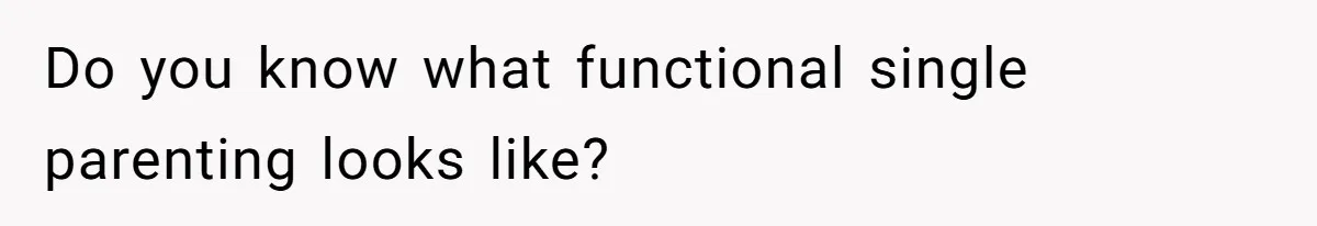 Do you know what functional single parenting looks like?